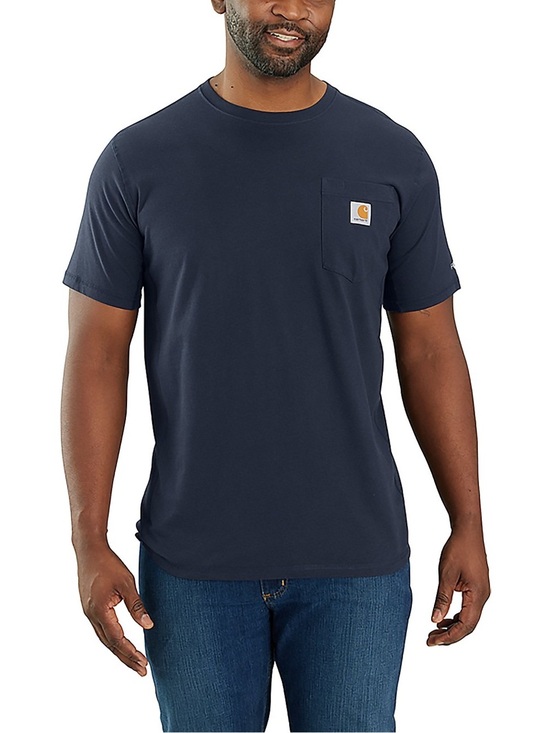 Carhartt Other - Carhartt Men's Force Relaxed Fit Midweight Navy Short-Sleeve Pocket Tee Size L